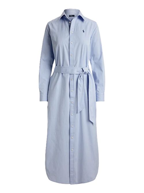 Polo Ralph Lauren woven-shirt day dress Polo Ralph Lauren | 211-A96362-001MEDIUM BLU WHITE